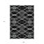 Tapis intérieur lavable abstrait 9 pi x 12 pi noir et gris ivoire