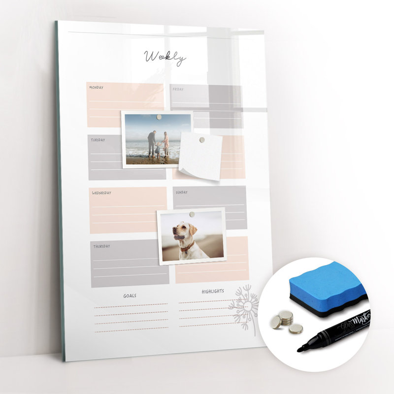 Weekly Planner Magnetic Dry Erase Board