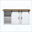 Sideboard With Storage,Farmhouse Storage Cabinet With Sliding Barn Doors And 4 Drawers, Wood Buffet Table With Power Outlet-1555164380