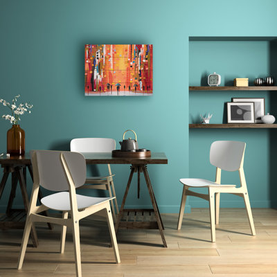Ekaterina Ermilkina  Hot Rainy Sunset Wood Slat Art