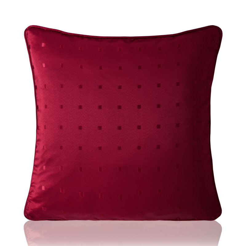 Norush Madison Geometric Scatter Cushion Cover With Filler Pad, 55cm H x 55cm W x 15cm D, Red