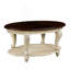 Ensemble de table basse, table basse et deux tables de bout pour salon, ensemble de 3 pièces pour bureau, salon, appartement, plateau beige et espresso-828985842