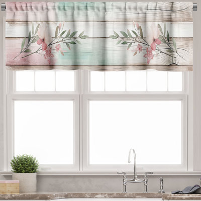 Floral Tailored Window Valance
