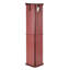 Vitrine à tablette réglable, cerise, lumières, armoire à dossier en miroir avec dossier, unité