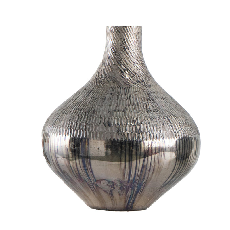 Accent Glass Silver Vase