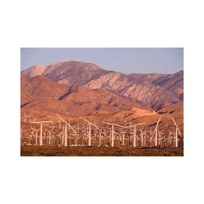 A Wind Farm In The San Gorgonio Mountain Pass I, Palm Springs, California by Jerry & Marcy Monkman - Wrapped Canvas Print