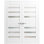 Portes françaises en verre givré massif | Quadro 4266 | Garnitures de cadre en bois massif | Portes robustes de chambre à coucher pour garde-robe