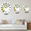 Branche de citrons jaunes et feuilles II - horloge murale tropicale-60327132