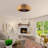 20" Vintage Rope Fan Light With Remote Control 6 Speed Adjustable Airflow Ceiling Fan For Living Room, Bedroom, Kitchen, Indoor, Not Included Bulbs
