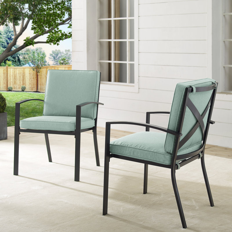 Chaise de patio avec coussin Halles, Brume