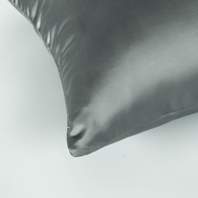 Taies d'oreiller pour tout-petits, taies d'oreiller en satin de soie à fermeture à glissière 13 x 18 - NTBAY, Gris foncé