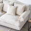Causeuse coussin beige en coton et lin