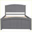 Lit plateforme simple en bois de pin massif avec pied de lit, sans sommier, pour chambre d'amis-35340664