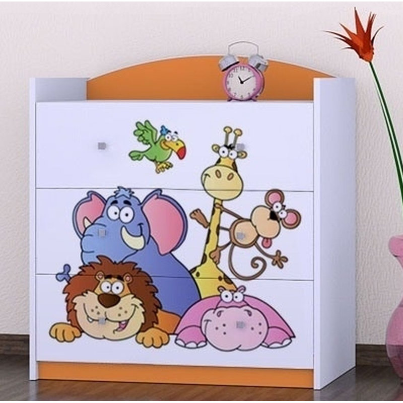 Nord 3 Drawer Chest, Orange