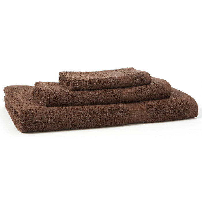 Ensemble de serviettes en rayonne de bambou 3 pièces, Chocolat