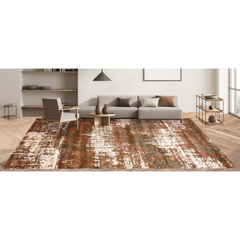 Hand Knotted Area Rug in Ivory