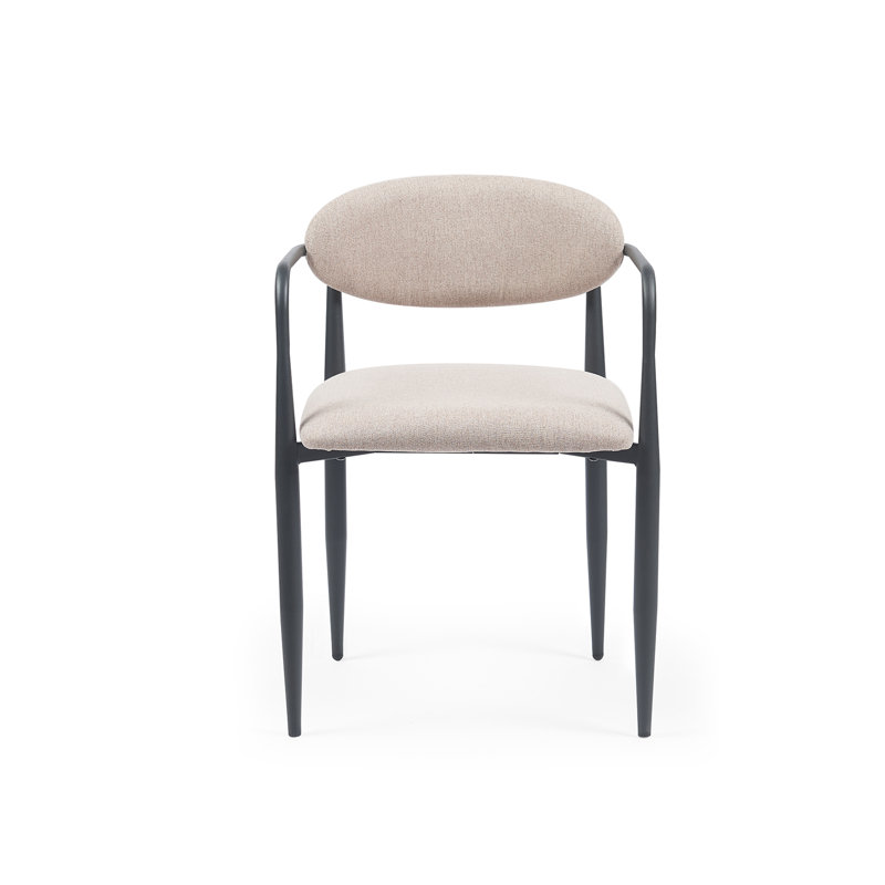 Liam Set of 2 Velvet Dining Chairs, Cream