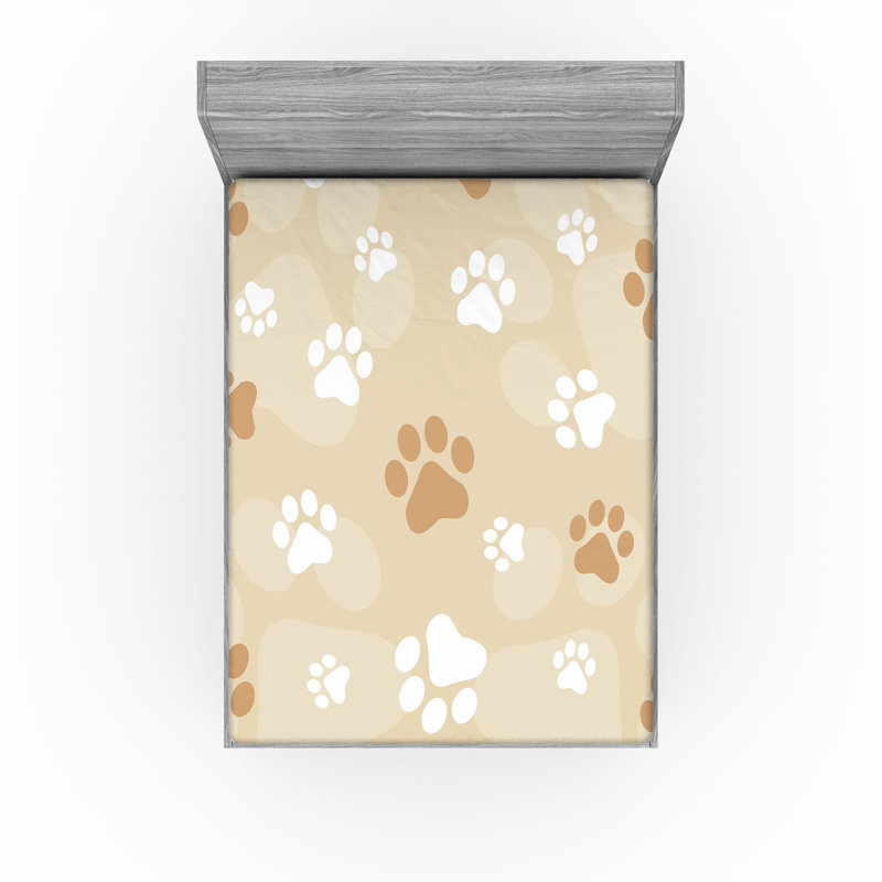 Ensemble de 2 draps-housse pour chien Ambesonne Earth Tones, Drap-housse très grand californien