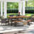 Lebo 6 - Person Acacia Wicker Patio Dining Set with Rectangular Table-1005820999