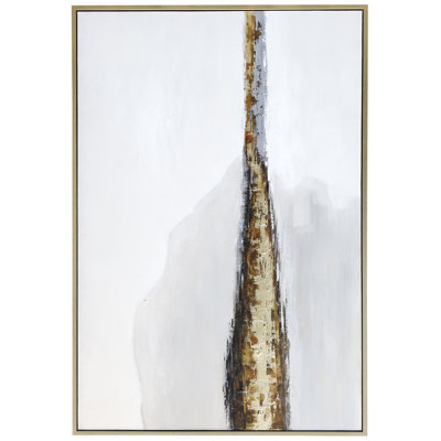 Lineation Framed Canvas Art - Hand Painted Abstract - 1.5 Inch Frame