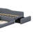 Upholstered Double Daybed With Trundle And Drawer-1289605675