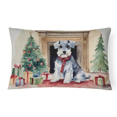 Schnauzer Christmas Fabric Decorative Pillow