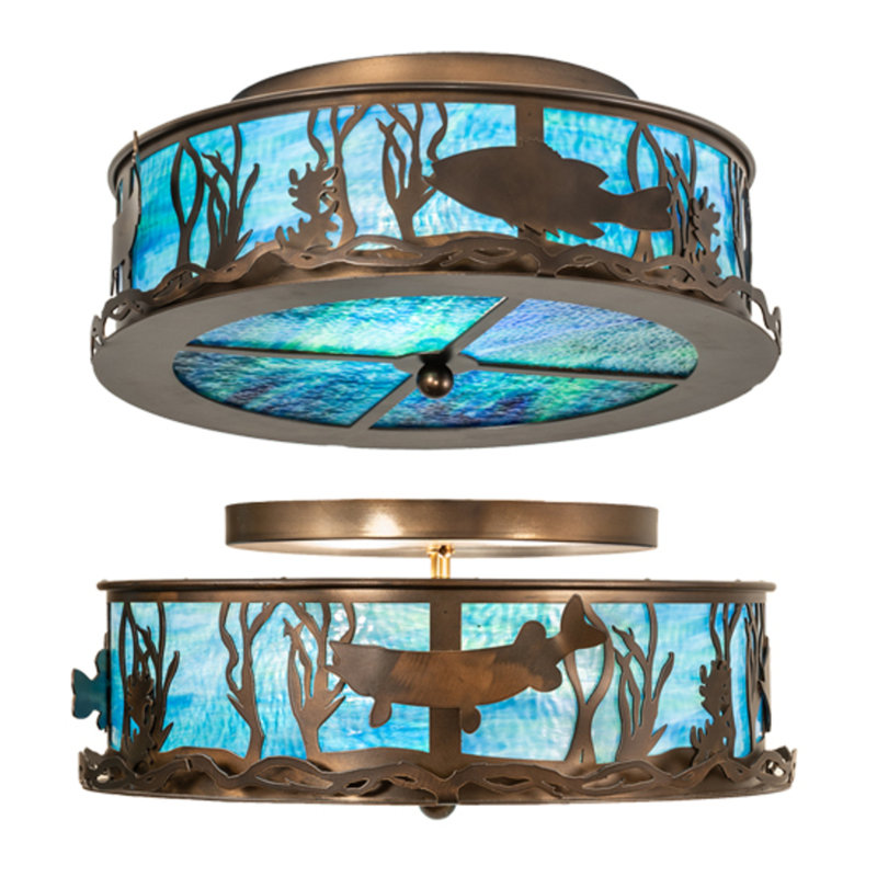 Bass and Pike 2 - Light Semi Flush Mount