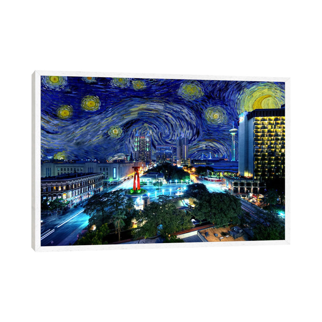 San Antonio, Texas Starry Night Skyline