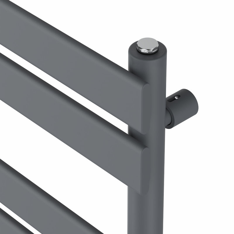 Flat Panel Towel Rail Heated Towel Rails, 160cm H x 60cm W x 6.2cm D, Anthracite