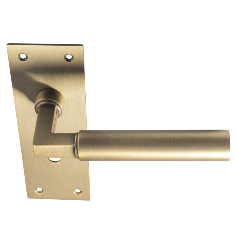 Earnestine Bathroom Door Handle, Antique Brass