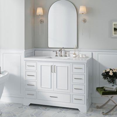 Meuble-lavabo simple avec plateau Abshire 49