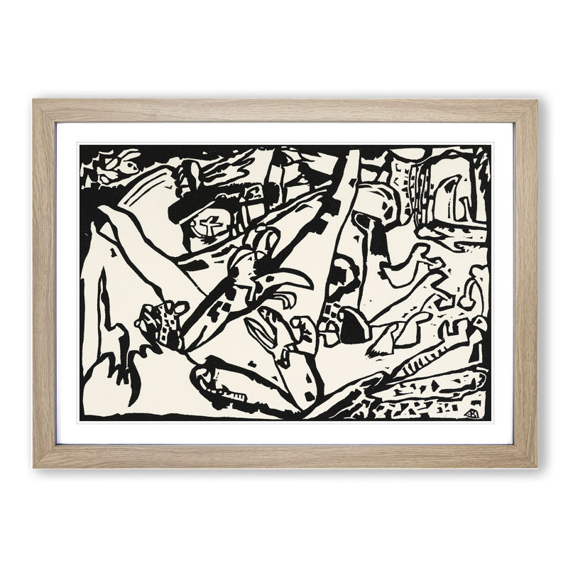 Composition Vol.2 by Wassily Kandinsky - Picture Frame Painting, 36cm H x 48cm W x 2cm D, Oak Framed