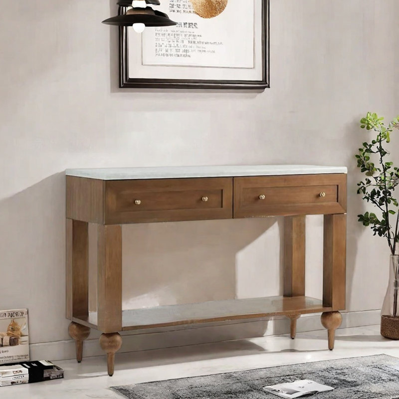 Console American Vintage, Brun, H 31,5 po x l 55,1 po x P 15,7 po