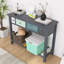 30'' Height MDF Console Table With 4 Drawers And Open Storage Shelf In Colourful