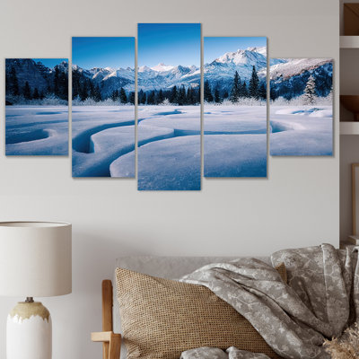 «Winter Alaskan Beauty II», impression d'art sur toile - 5 panneaux