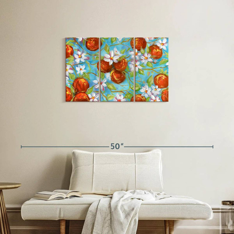 Yarlin Orange Blossoms, 20" H x 33" W