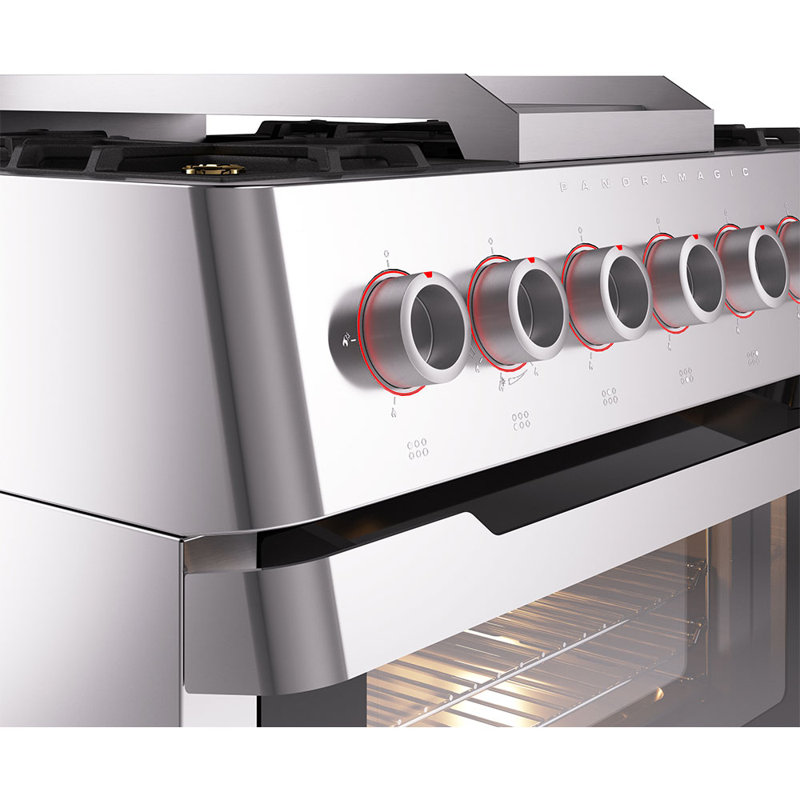 Cuisinière à double carburant 36 po ILVE Panoramagic, Gaz naturel
