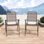 2 chaises pliantes d'une capacité de 350 lb, résistantes aux intempéries, assemblage nul, plat pour table en verre et cabanon, support, protection, installation rapide sur petit jardin