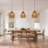 Yingst 8.66 in. 3 Pack Boho Rattan Pendant Light(Set of 3)-1270436021