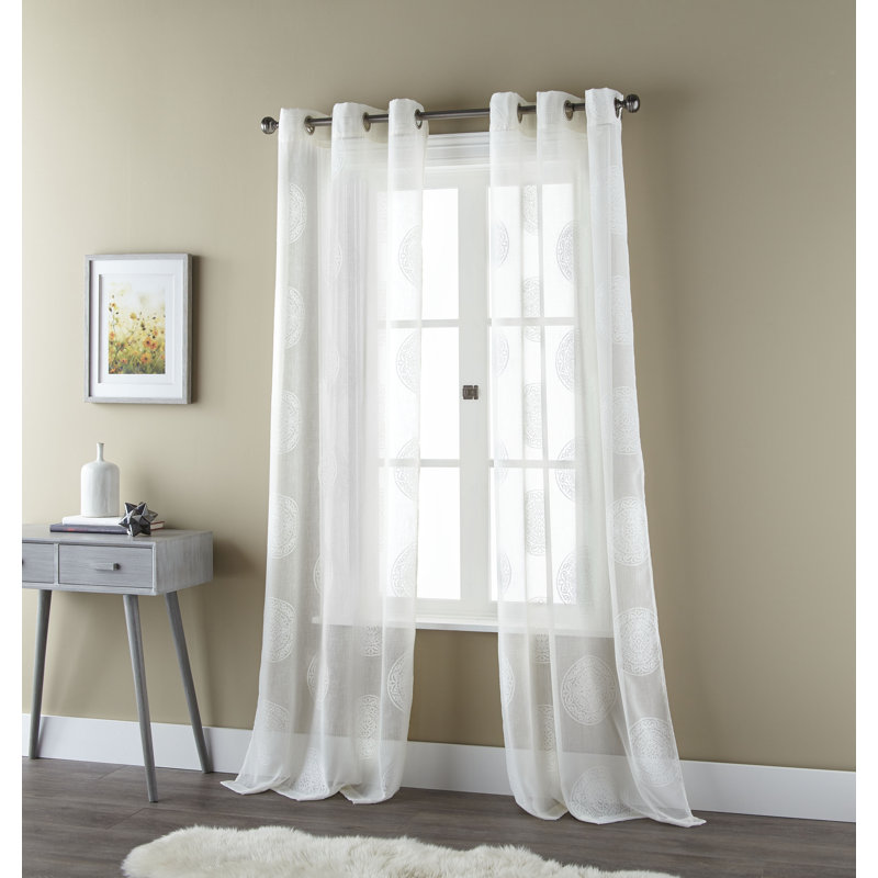 Sheer Curtain Pair, Ivory