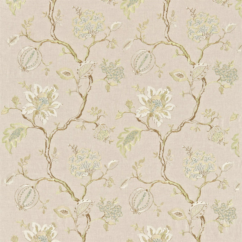 Hadham Embridery Fabric, Pearl/Linen