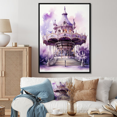 Carrousel de la grande roue mauve éternelle II - reproduction sur toile