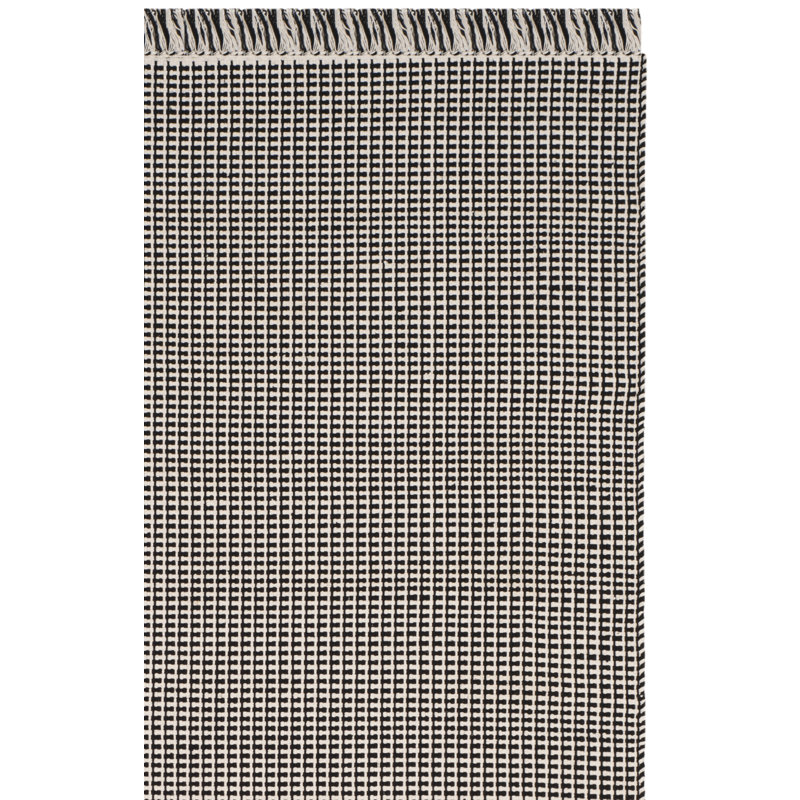 Bester Hand Woven Cotton Geometric Rug, Rectangle 5' x 8'