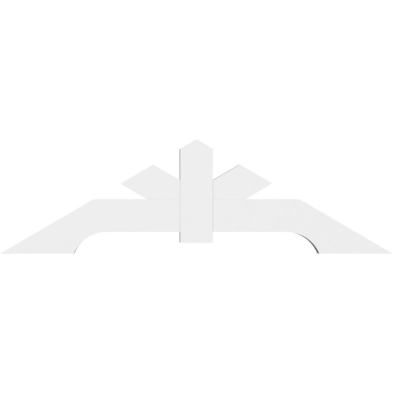 Support de pignon en PVC de qualité architecturale Vanguard, H 14 po x l 48 po (pas: 7/12), P 2 po x F 4 po