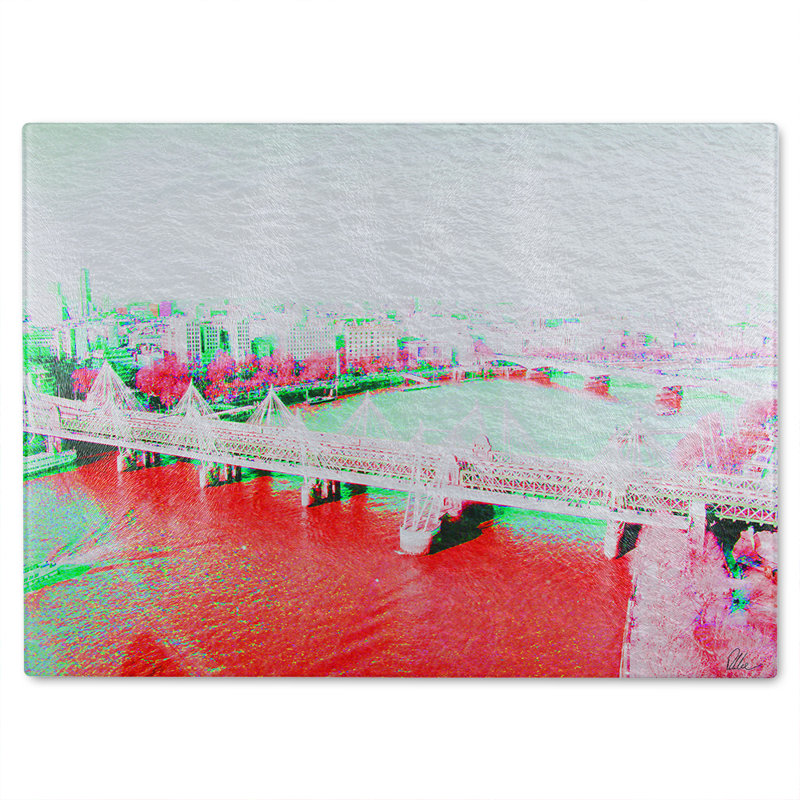 London Eye Veiw Glass Chopping Board
