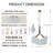 Modern 4 - Light Cluster Glass Chandelier Dimmable