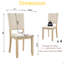Chaises de salle à manger seulement, ensemble de 4 chaises de salle à manger, chaise de cuisine avec siège rembourré-1037909963