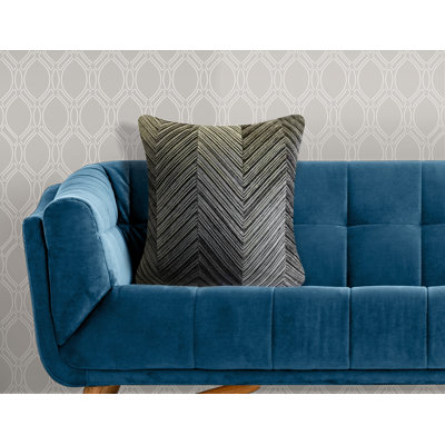 Edie@Home Chevron Feather Reversible Throw Pillow
