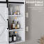 Armoire à pharmacie murale Farmhouse avec porte de grange coulissante et tablette réglable