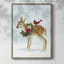 «Winter Woodland Creatures with Cardinals II», reproduction encadrée - bois massif-392849534